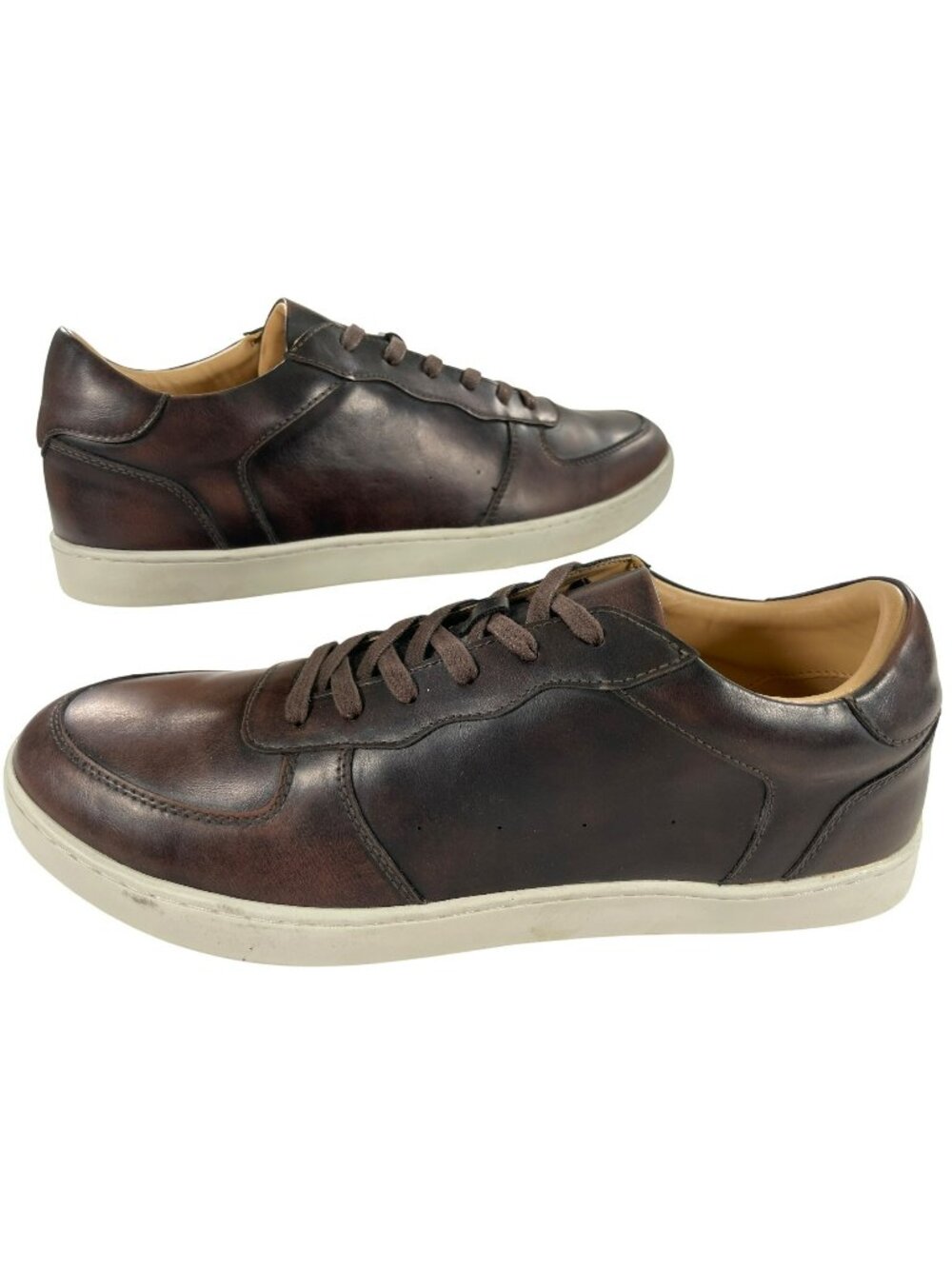 Restoration B.Mesquite Sneakers Brown/Burgundy Leather Shoes Men's Sz 12 DEFECT